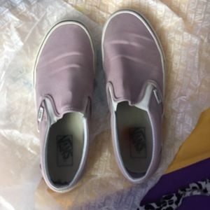light purple slip on vans